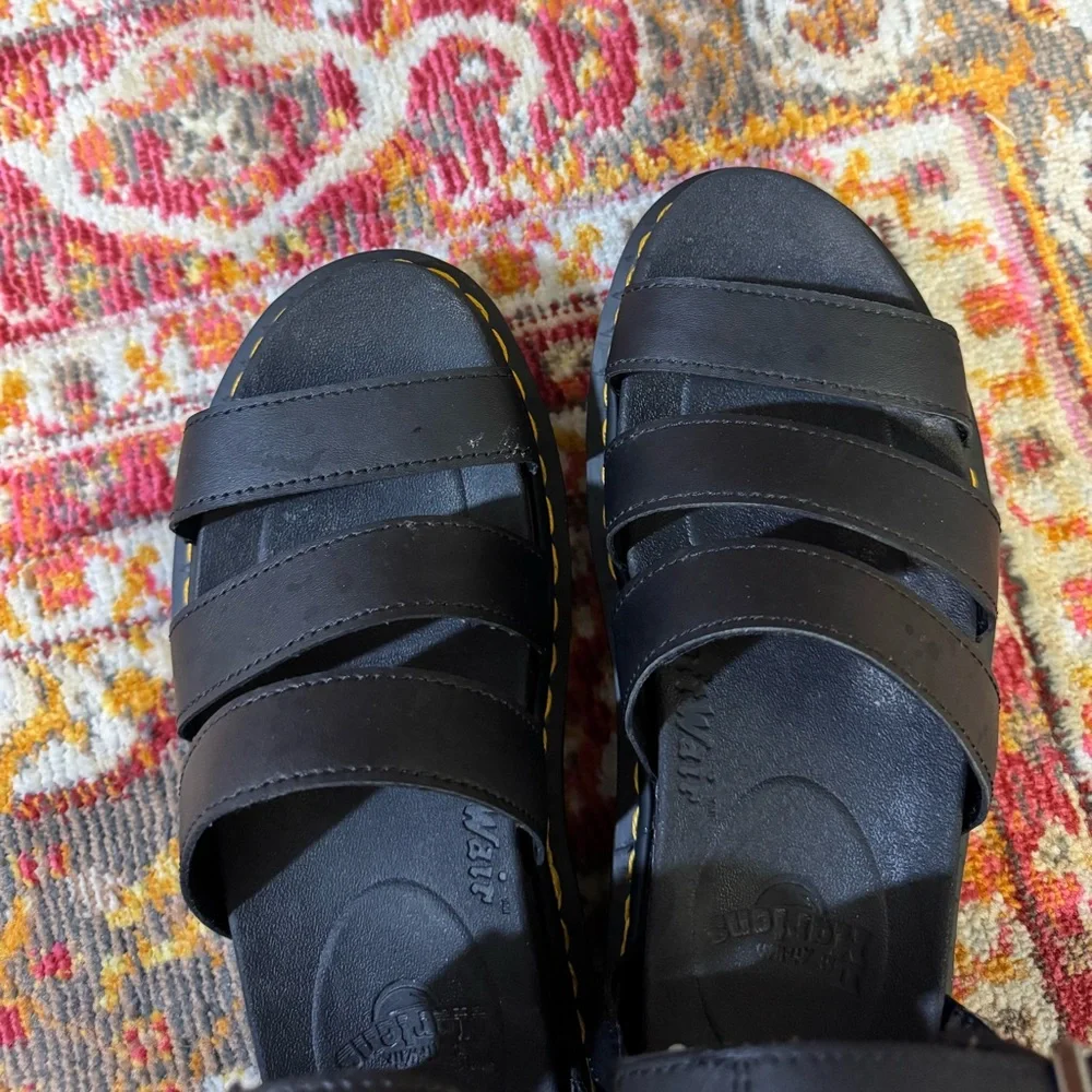 Doc Martens Blaire Black Platform Strappy Sandals - Picture 3 of 6